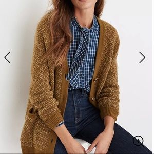 Madewell Bird's Eye Maysfield Cardigan Swe…